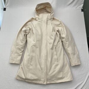 Patagonia Tres Down 3 in 1 Parka Jacket Coat Womens XL Cream H2No Liner & Shell